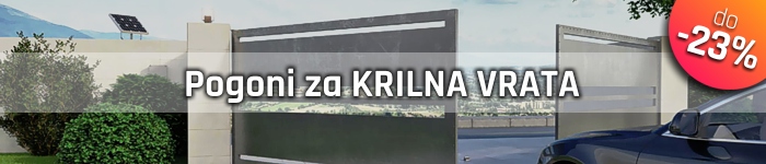 Avtomatski sistemi za avtomatizacijo krilnih vrat - pogoni - motorji Nice